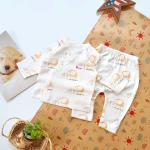 Bộ sơ sinh bé trai cúc chéo Bunny cho bé 3-10kg (5)