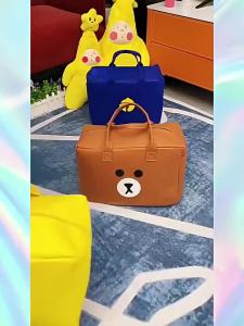 Felt Travel Duffle Bag Large Capacity Luggage Storage Handbag For Student