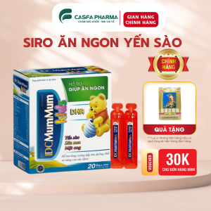 [FREESHIP + QUÀ TẶNG ] Siro ăn ngon IDC Mum Mum siro ăn ngon ngủ ngon tiêu hóa siro giúp bé ăn ngon nhập khẩu Mỹ hộp 20 ống