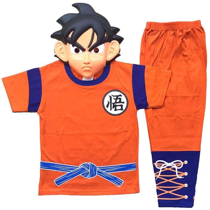 Baju Anak Kostum Topeng Superhero Son Goku Dragon Ball Dragonball