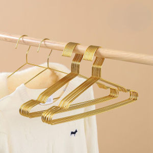 10PCS Gold Stainless Steel Coat HangersHousehold Soild Metal Clothes Hanger for Adults ChildrenNon-slip  Closet Organizer Rack2026