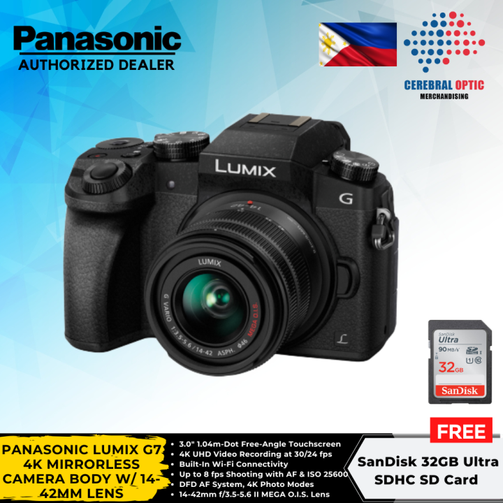 PANASONIC LUMIX G7 4K MIRRORLESS CAMERA BODY with 14-42mm