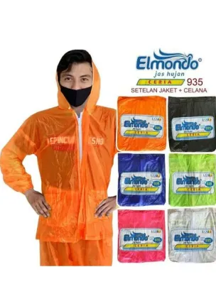 JAS HUJAN DEWASA KARET MURAH ELMONDO CERIA 935
