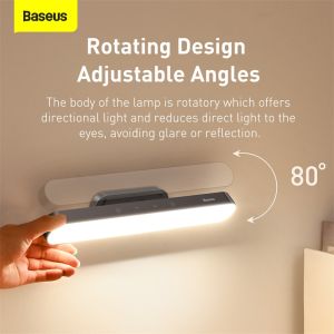 Baseus Hanging Magnetic LED Light Night Lamp Cabinet Light Emergency Rechargeable Night Lighting Wall Light Stepless Dimming Lamp
