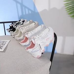 2026 New WomenS Shoes Sporty And Casual Versatile Student-Friendly Trendy Thick-Soled Height-Increasing Mesh Shoes