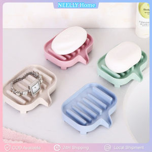 1PC Wheat Straw Drain Soap Box Kitchen Bathroom Anti-slip Sink Tray Creative Washing Table Soap Tray Free Punch Drain Rack