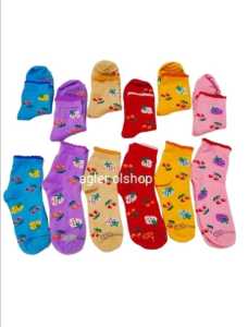 (promo) per 3 dan 6 pasang  kaos kaki anak perempuan motif strobery  umur 5 -10 tahun /kaos kaki anak cewek termurah/kaos kaki gambar strobery random