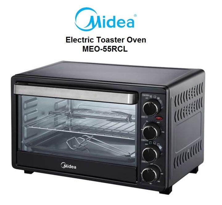 Midea MEO-55RCL Electric Toaster Oven (16 Slices Toast, 12 Inch Pizza ...