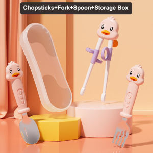Aoduoyaya Kids Tableware Set Training Chopsticks Toddler Beginner Baby Feeding Set Gift Peralatan Makan 儿童训练筷