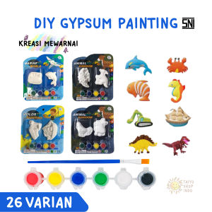 TAIYO Mainan Anak DIY Gypsum Color Painting Lukis Mewarnai Gipsum Kreatif Lukisan Teknik Gypsum Aktivitas Pewarnaan Untuk Anak - Lazada