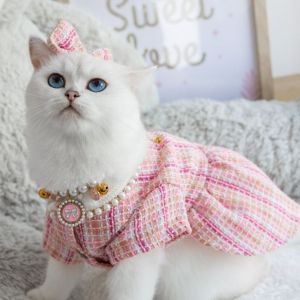 PETPARADIS Cute Pet Princess Dress Thin Design Breathable Pet Windbreaker Fashion Soft Pet Clothes Autumn Winter