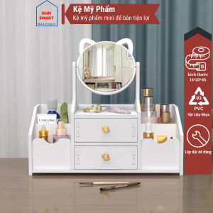 [MẪU HOT 2023] Kệ đựng mỹ phẩm tủ mỹ phẩm mini có gương bạc cao cấp đa năng thiết kế sang trọng tiện lợi cho phòng ngủ Kệ mỹ phẩm kệ son kệ để đồ trang điểm