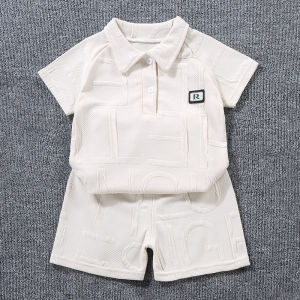 Kids High Quality Cotton Suits Korean Polo Style Design Terno for Kids Boys and Girls 1-8 Years Old
