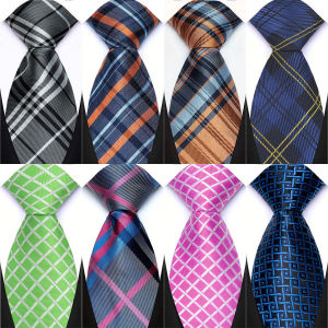 New Design Wedding Men Tie Striped Plaid & Checks 8CM Neckties Men Business Groom Collar Neck Tie Accessories Gift