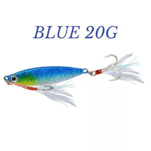 Multi-Color 3D Eye Metal Spinner Jig Lure 7g-30g with Stainless Steel Split Ring and Anti-Corrosion Treble Hooks for Saltwater Carp Fishing