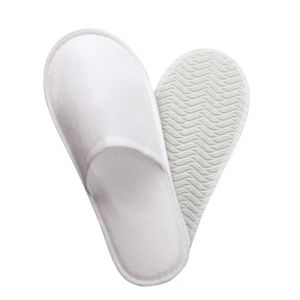 Hotel And Guesthouse Plush Large-Sole Series Slippers With Water Ripple Pattern Plush Slippers