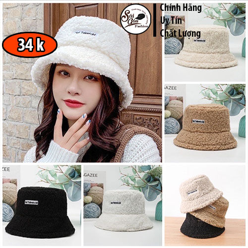Mũ lông cừu | Nón Bucket Lông Cừu phong cách Hàn Quốc Du lịch Đà Lạt ...