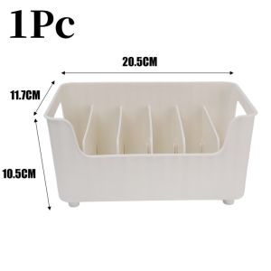 SJJL Large Capacity Desktop Organizer Removable 6 Compartments Seasoning Packet Storage Box Portable with Dividers Kitchen Condiment Storage Rack for Stationery and Makeup