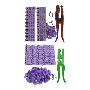 100Pcs Tai vật nuôi Đánh Dấu Với dụng cụ dán Cho Trang Trại Sử Dụng Đầy Màu Sắc Đánh Số Tai Đánh Dấu Với Pin Cho Động Vật Giám Sát