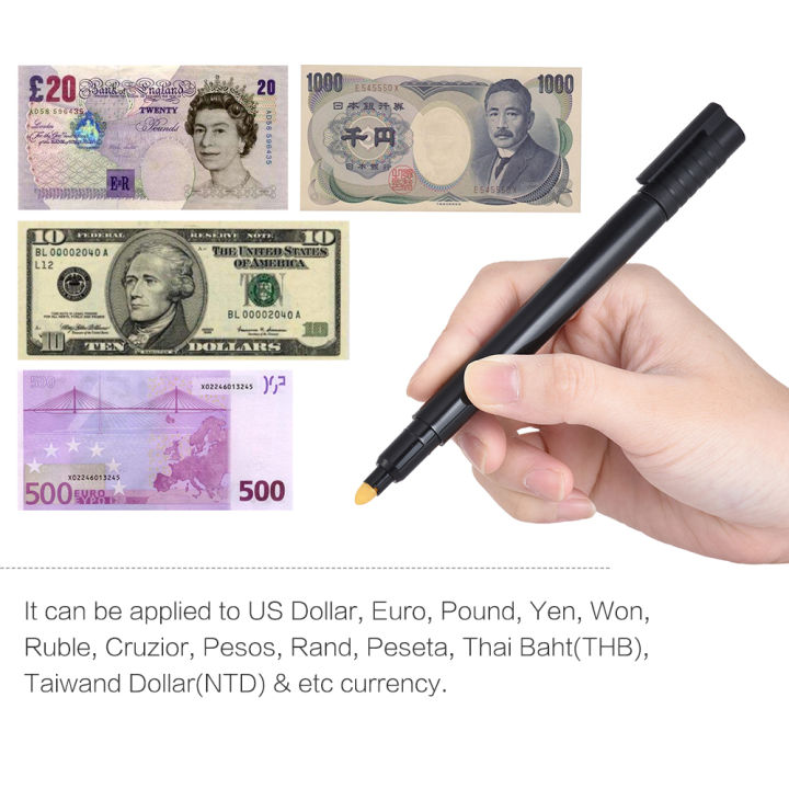 Counterfeit Money Detector Pen Fake Banknote Tester Currency Cash ...