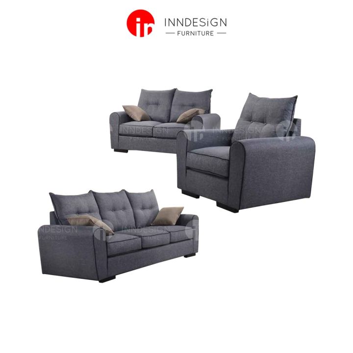 [INNDESIGN.SG] Una 1/2/3 Seater Fabric Sofa Set (Fully Assembled and