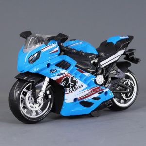 Kawasaki Motorcycle Model Childrens Inertial Toy Car Boy Baby Sound Light Car Model Puzzle Shock-resistant Car