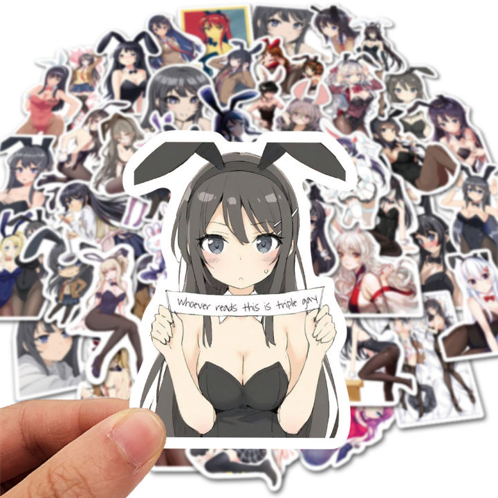 💥พร้อมส่ง💥ผ่าพิภพไททัน สติกเกอร์ไดคัท Waifu กันน้ำลายการ์ตูนอะนิเมะ Sex Girl Bunny Girl バニーガール