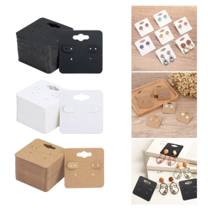100Pcs Square Earring Display Cards for Adults and Kid Packaging Cards Earring Showcase Cards Display Holder