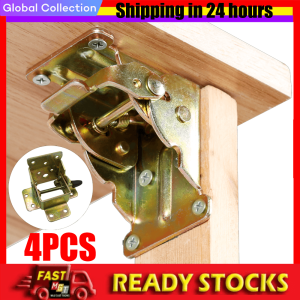 【In Stock】4Pcs Iron Locking Folding Table Chair Leg Brackets Hinge Self Lock Foldable Hinges