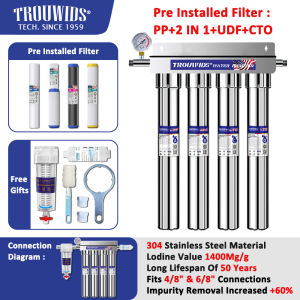 TROUWIDS Activated Carbon Water Filter Water Purifier Odor Removal Water Filtration Complete Set