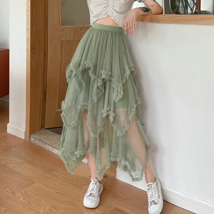 MagicLady】Layered Tulle Skirt for Women Korean Style 2024 Summer