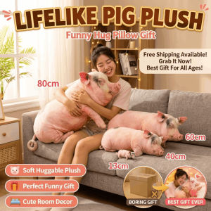 Adorable Plush Pig Cushion Relaxing Funny Realistic Pig Pillow Plush Toy Novelty Animal Stuffed Toy Funny Birthday Surprise