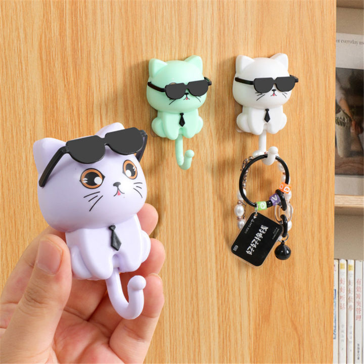 New Cartoon Cat Hook Self Adhesive Dormitory Bedroom Door Hangers