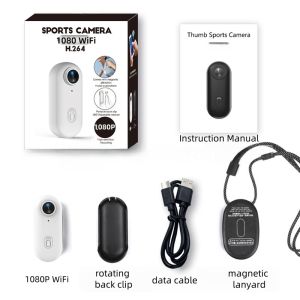 (Free memory card) H88 pro Action Camera 4K Ultra HD & Dual Stabilization Technology Waterproof Up to 30M Powerful Magnetic Attachment Thumb mini camera