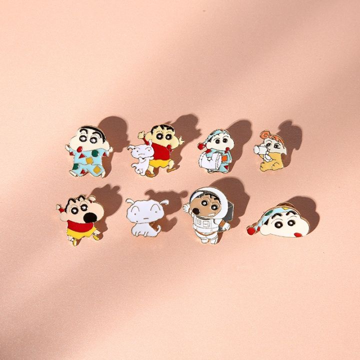 16 Styles of Anime Small Brooches Cute Characters Enamel Pins Cartoon ...