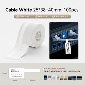 【Cable Label】NIIMBOT B1/B1Pro/B2/B2Pro/B21/B21Pro/B3S/B31/B4 Cable Label Sticker Waterproof Oil Proof Communication Room Thermal Label Paper