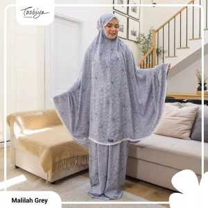 Mukena Tazbiya Malilah Brown/Grey Series JUMBO RAAYON PREMIUM