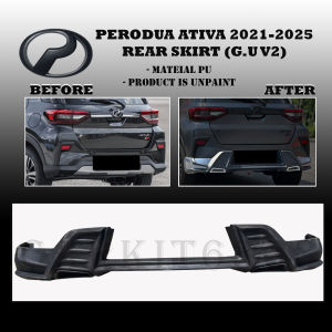PERODUA ATIVA 2021-2025 GEAR UP (G.U) REAR BACK SKIRT DIFFUSER ORIGINAL SKIRT BODYKIT (MATERIAL PU)