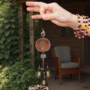 [COD] YUNZE 1pc Witch Bell Doorknob Hanging Decorative Wicker Wind Chime Home Decoration