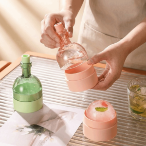 MNTT Non-stick Ice Ball Mold Bottle Design Easy Demolding Ice Cube Tray Ice Making Tool DIY Sphere Ice Mold Bar