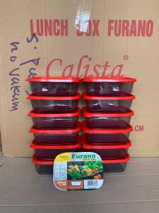Calista Furano Smoke Sealware isi 6pcs/ Toples Kotak Plastik/ Wadah Kulkas Set/ Food Container/ Toples Jualan Set Wadah Plastik Set 550 ml Untuk Penataan Kulkas