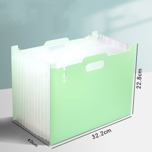 Long/A4 Horizontal Expanding File Folder with 13Pockets Envelope Paper Document Organizer School