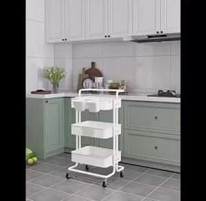 Kitchen Trolley Rolling Utility Cart Bedroom Storage Rack Bathroom Organizer Gap Shelf With Wheels