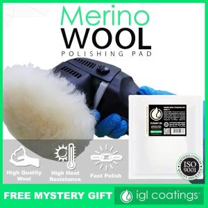 IGL Coatings Merino Wool Polishing Pad 135mm/5" - Powerful & Effective Polishing Cutting Pad