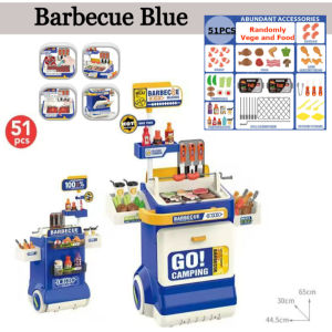 **Malaysia Seller** Kids Kitchen Playset Barbecue Toy sets Kids bbq Toys Grill Playset Simulation Role Play Mainan masak