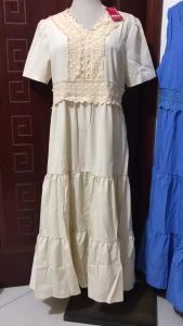 annefashion 936 Elegant Maxi Dress Plus size Solid Color High Waist Dress