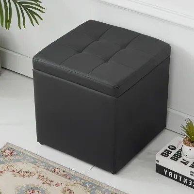 Turtle Solid Wood Storage Foot Stool Ottoman PU Leather/Storage Stool/Sofa stool/Storage Chair