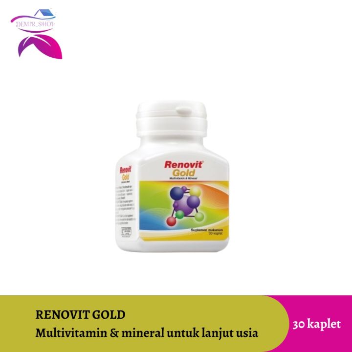 Renovit Gold Multivitamin & Mineral 30 Kaplet Usia 50+ / Suplemen Usia Lanjut