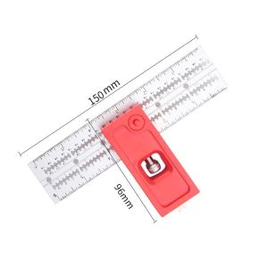 6 / 12 / 18 Inch Right Angle Triangle Woodworking Tool Adjustable Sliding Ruler Combination Square DIY Household