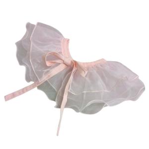 Fashionable Elegant Pink Organza Faux Collar for Women Removable Wide Lapel Capelet Double Layer Ruffled Shawl Wrap